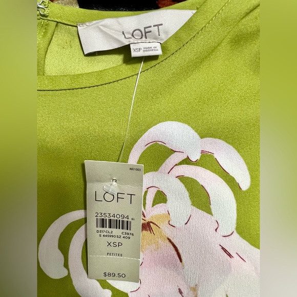 NWT LOFT Floral Dress (XSP) - Picture 4 of 5